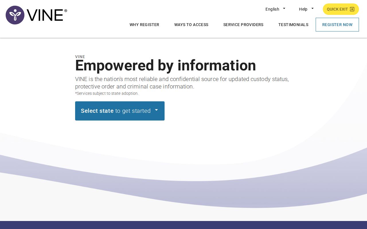 VINELink notification registration entry point